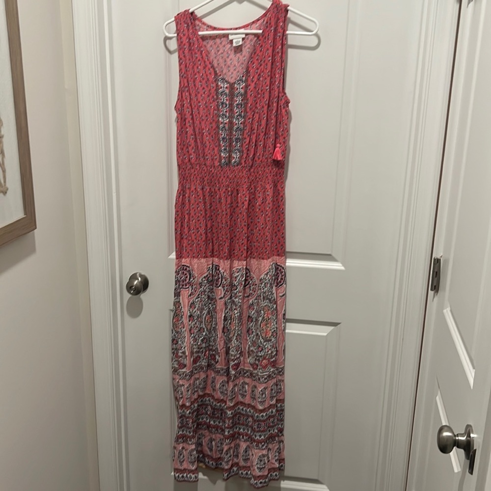 Liz Claiborne Bohemian Long Coverup Dress Women’s Size L
